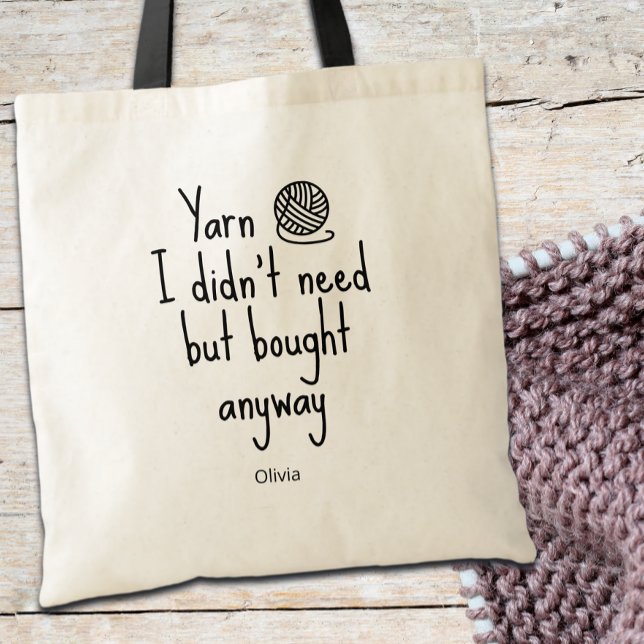 Bolsa Tote Yarn I Didn't Need But Bought Anyway  (Criador carregado)