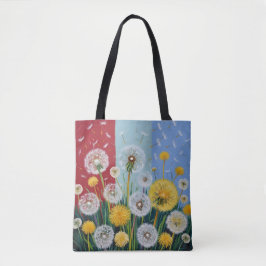 Bolsa Tote Yellow and White Dandelions