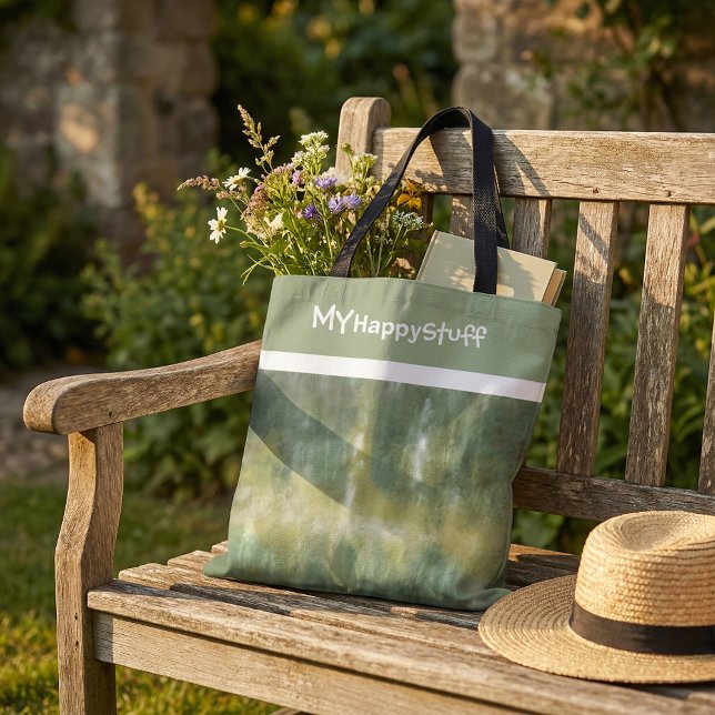 Bolsa Tote Yellow green modern abstract elegant pattern  (Criador carregado)