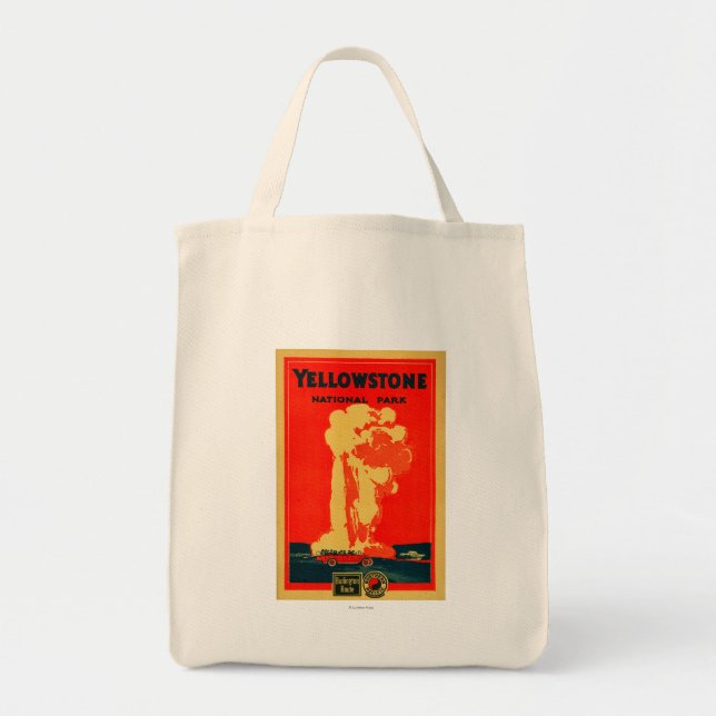Bolsa Tote Yellowstone, Antiga Poster de Publicidade Fiel (Frente)