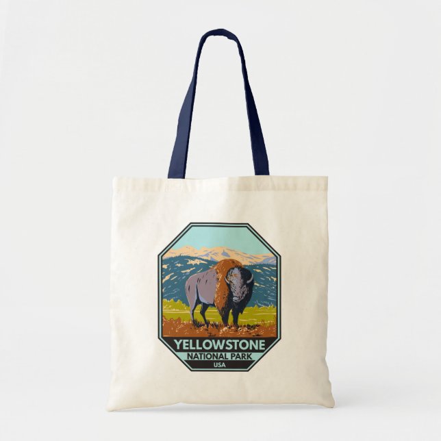 Bolsa Tote Yellowstone National Park North American Bison (Frente)