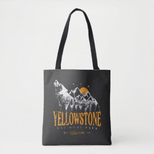Bolsa Tote Yellowstone National Park Wolf Mounates Vintage