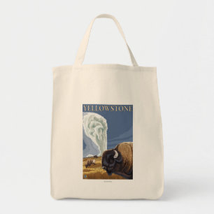 Bolsa Tote YellowstoneBison com fiel velho