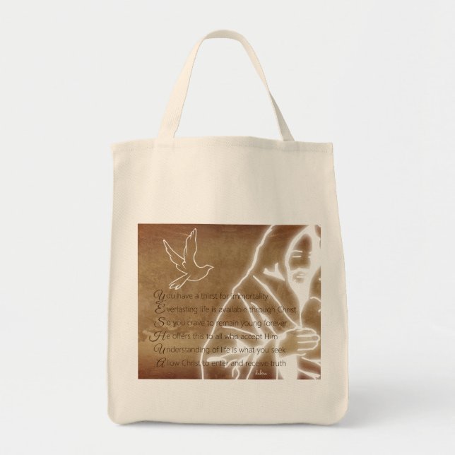 Bolsa Tote YESHUA Messiah Jesus Cristo Poema Cristão (Frente)