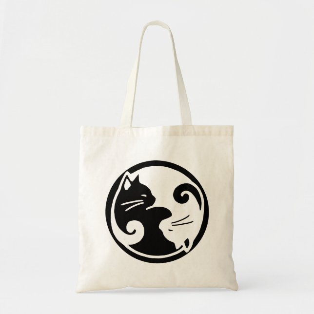 Bolsa Tote Yin Yang Cat Budget Tote Bag (Frente)