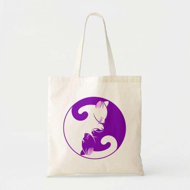 Bolsa Tote Yin Yang Cats (Frente)