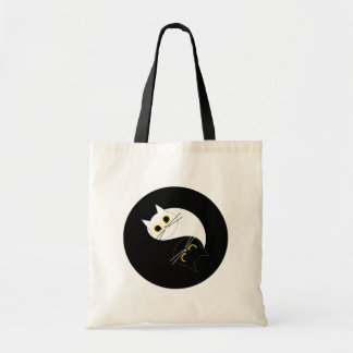 Bolsa Tote YIN YANG Zen Cat Tote Bag Reutilizável