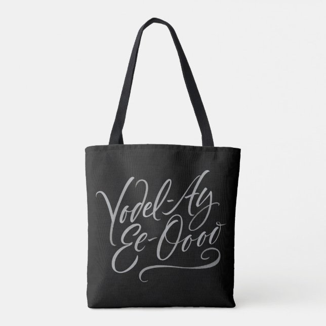 Bolsa Tote Yodeling - Letra Yodel-Ay-Ee-Oooo Cantando (Verso)