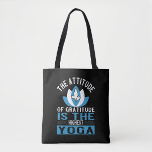 Bolsa Tote Yoga A Atitude De Gratidão É O Yoga Mais Elevado