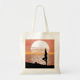 Bolsa Tote Yoga Abstrato Colorida com Sol Brilhante