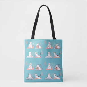 Bolsa Tote Yoga Cats Lotus