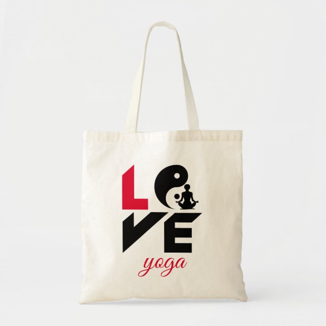 Bolsa Tote Yoga do amor (Frente)
