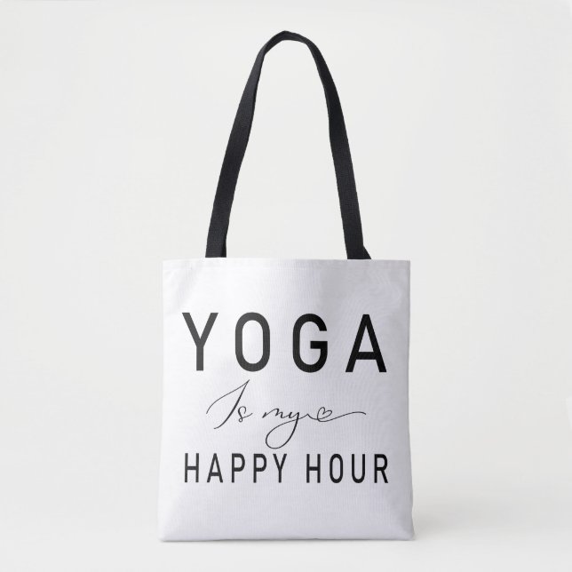 Bolsa Tote Yoga é minha hora feliz (Frente)