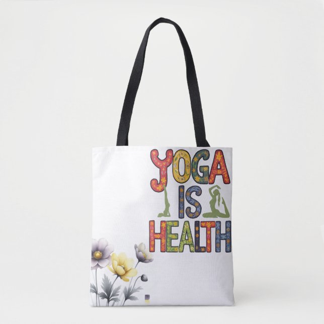 Bolsa Tote Yoga é saúde (Frente)