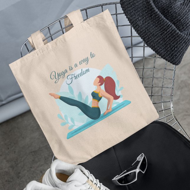 Bolsa Tote Yoga Lover & Yoga é um caminho para a liberdade -  (Criador carregado)