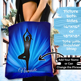 Bolsa Tote Yoga on Blue Burst - Adicionar nome ou texto
