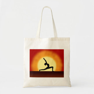 Bolsa Tote Yoga Pose Silhouette Sunrise Sacos De Tota Persona