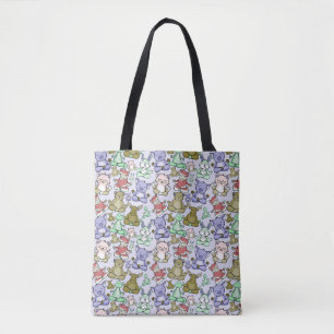 Bolsa Tote Yoga poses pattern Yoga seamless pattern 60