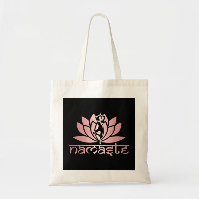 Bolsa Tote Yoga - Símbolo Namaste Lotus (Frente)