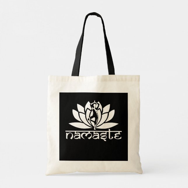 Bolsa Tote Yoga - Símbolo Namaste Lotus (Verso)