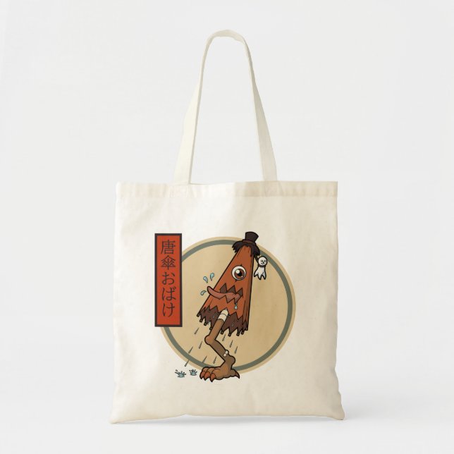 Bolsa Tote Yokai Karakasa-obake Clássico - Folclore Japonês (Frente)