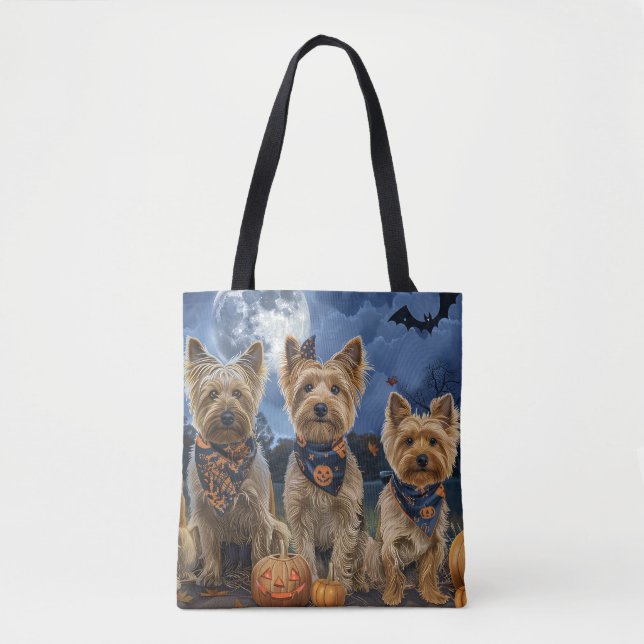 Bolsa Tote Yorkipoo Halloween Spooky (Frente)