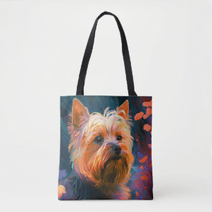 Bolsa Tote Yorkshire Dog Animal Portraing Pet Home