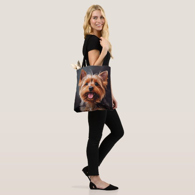 Bolsa Tote Yorkshire Terrier Realismo Art Retrait (No(a) Modelo)