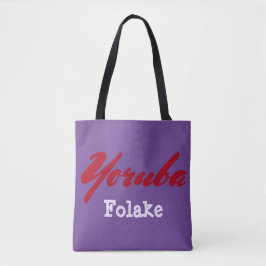 Bolsa Tote Yoruba Tribe Roxo