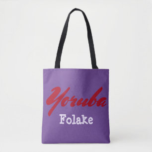 Bolsa Tote Yoruba Tribe Roxo