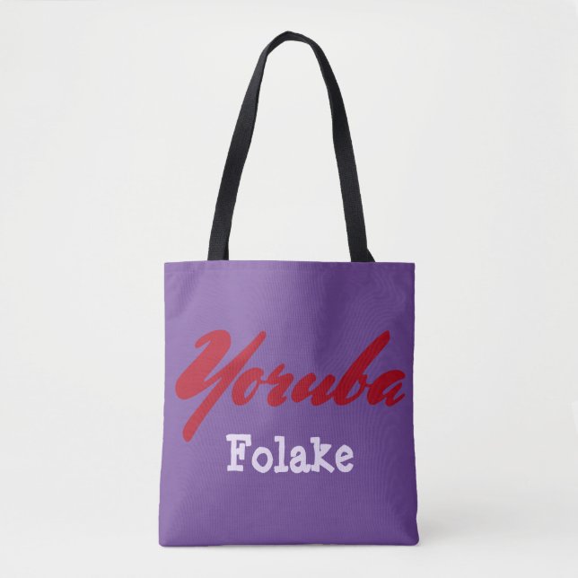 Bolsa Tote Yoruba Tribe Roxo (Frente)