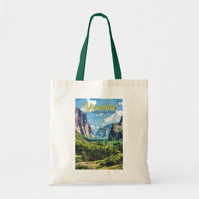 Bolsa Tote Yosemite National Park Illustration Viagem Art (Frente)