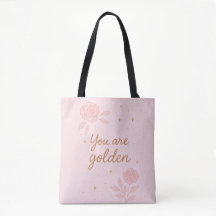 You Are Golden | Pink Aesthetic Floral Design