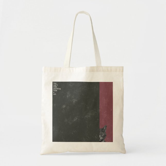 Bolsa Tote ”You can't hide anything from a cat”　tote bag  (Frente)