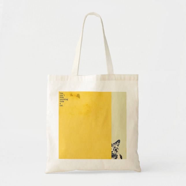 Bolsa Tote ”You can't hide anything from a cat”　tote bag (Frente)