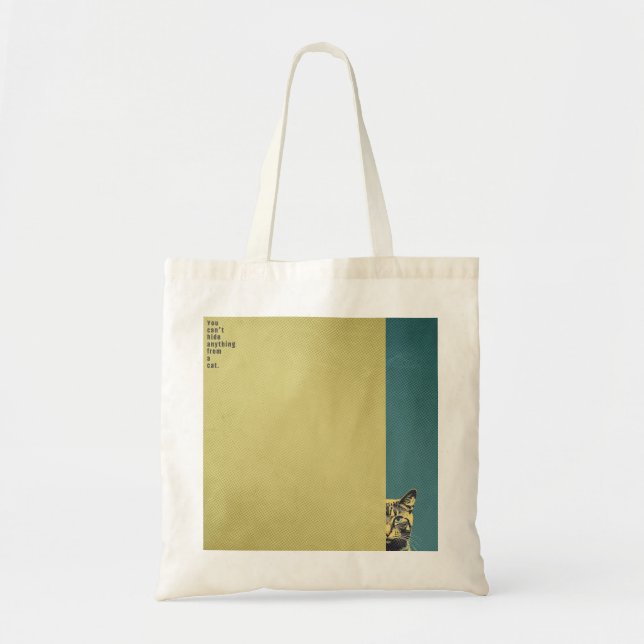Bolsa Tote ”You can't hide anything from a cat”　tote bag (Frente)