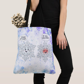 Bolsa Tote You Melt My Heart Snowflakes