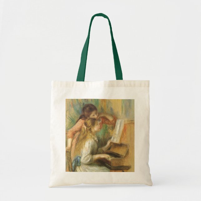 Bolsa Tote Young Girls in Piano por Pierre Renoir (Frente)