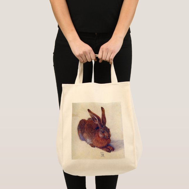 Bolsa Tote Young Hare by Albrecht Durer, Renaissance Fine Art (Frente (produto))