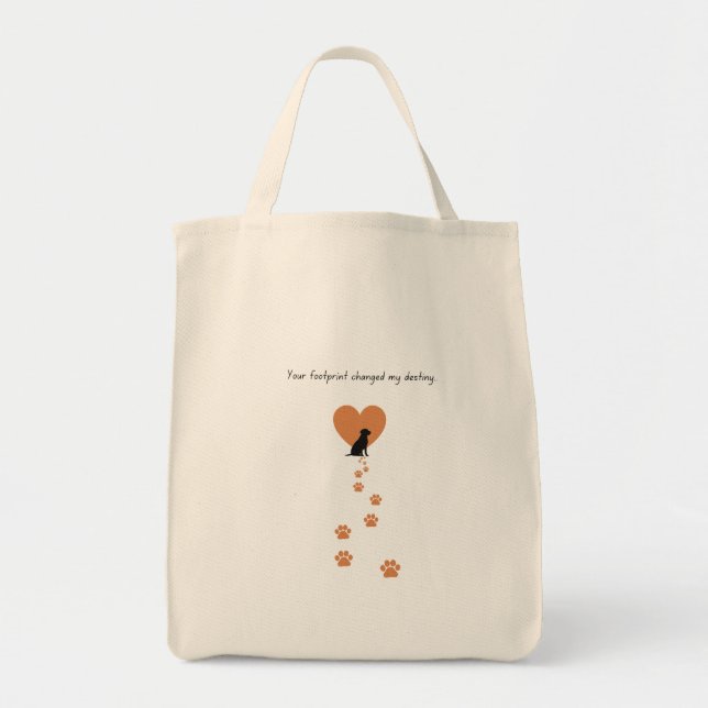Bolsa Tote Your footprint changed my destiny (Frente)