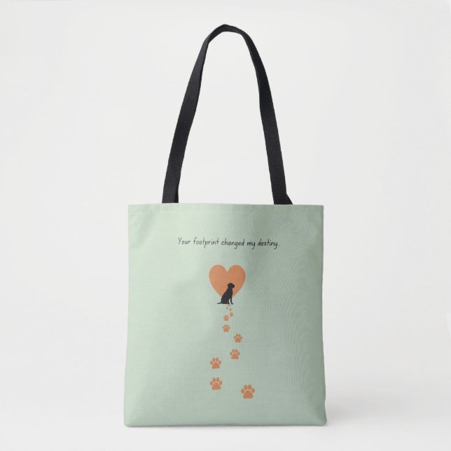 Bolsa Tote Your footprint changed my destiny (Frente)
