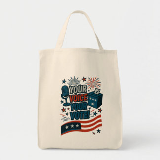 Bolsa Tote Your Voice Your Vote Patriotic Election 