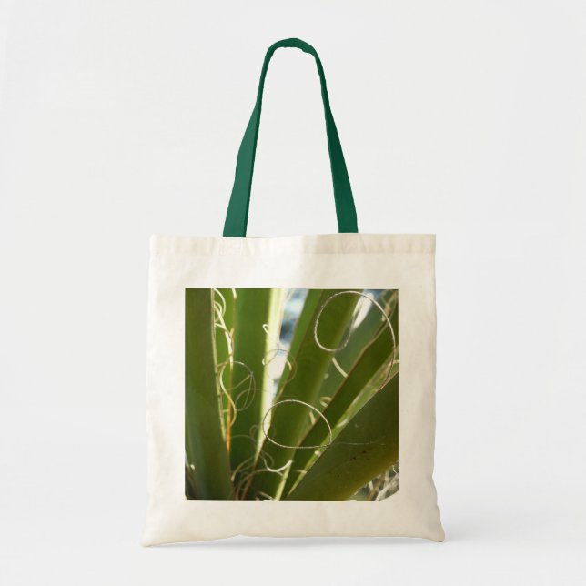 Bolsa Tote Yucca deixa fotografia verde da natureza (Frente)