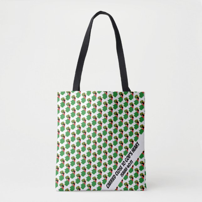 Bolsa Tote ZAMBIA FLAG - Escritura do Coração de Deus Isaiah  (Frente)