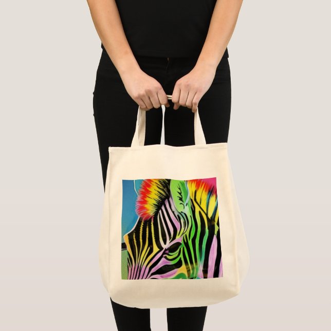 Bolsa Tote Zany Zebra (Frente (produto))