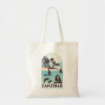 Bolsa Tote Zanzibar<br><div class="desc">Um design do poster das viagens vintage do falso para Zanzibar</div>