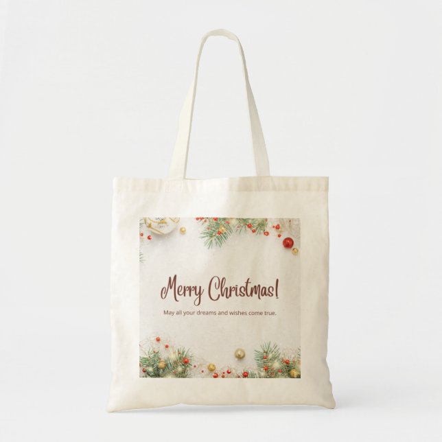 Bolsa Tote Zazzle Felry Natal (Frente)