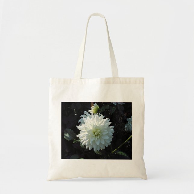Bolsa Tote zazzle_white_flower (Frente)
