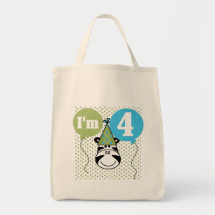 Bolsa Tote Zebra 4º Aniversário T-shirts e presentes