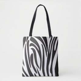 Bolsa Tote Zebra Black and White Stripes, Trendy design